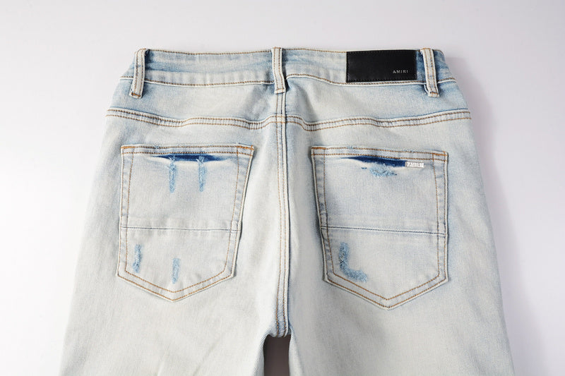 AMIRI Slim Fit Distressed Jeans – Full Length Denim