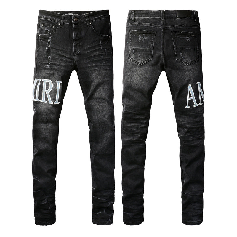 AMIRI Slim Fit Distressed Jeans – Full Length Denim