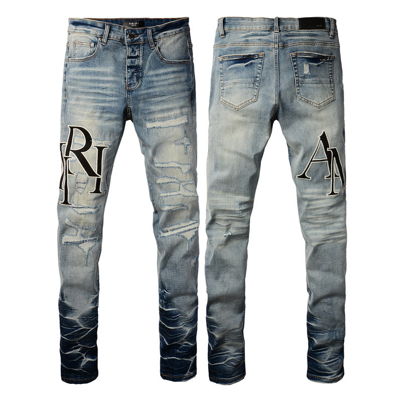 AMIRI Slim Fit Distressed Jeans – Full Length Denim