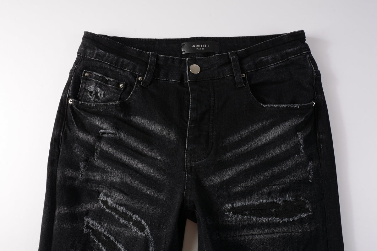 AMIRI Slim Fit Distressed Jeans – Full Length Denim